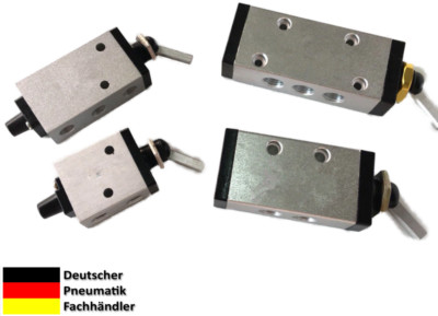 PNEUMATIK VENTIL 3/2 Wege 1/2 3/2 Wegeventil Handventil