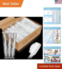 500 Pack Prepasted Disposable Toothbrushes Individually Wrapped Pre Pasted To...