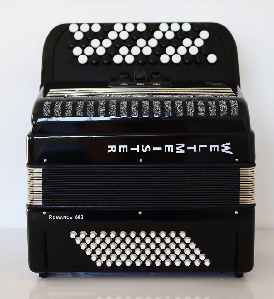 Weltmeister Romance 602 Botón Acordeón 72 Botones Bajo Hecho en Alemania Negro Foto 3 de 4