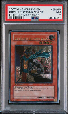 2007 YUGIOH 1ST FOTB-EN015 GRAVEKEEPER'S COMMANDANT ULTIMATE PSA 7 NM #88890377 | eBay 2007 YUGIOH 1ST FOTB-EN015 GRAVEKEEPER'S COMMANDANT ULTIMATE PSA 7 NM #88890377 | eBay