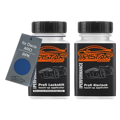 Autolack Lackstift Set für Dacia ARO RPK Bleu Persan Metallic Basis Klarlack