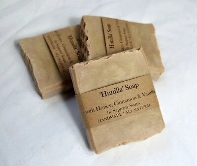 Handmade Organic ingredients Natural Honey Vanilla Cinnamon Soap SLS Free