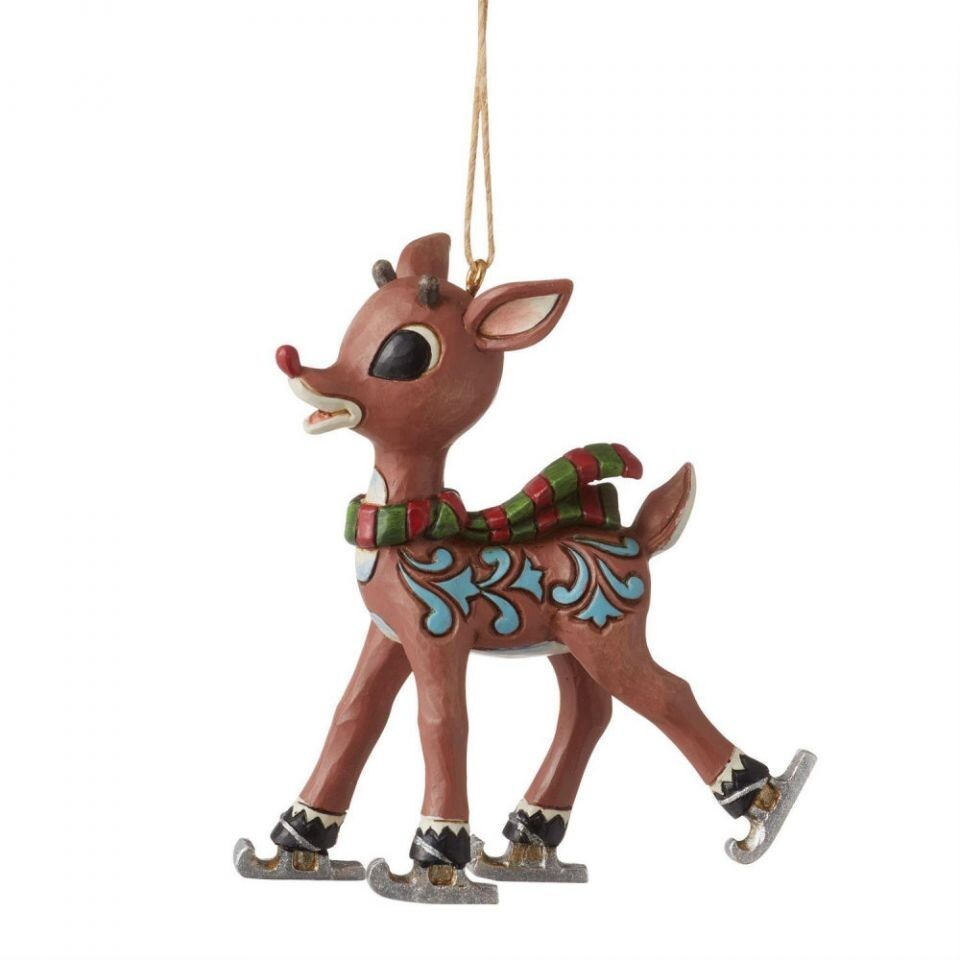 Jim Shore RUDOLPH ICE SKATING ORNAMENT 6013803 BRAND NEW IN BOX 2023