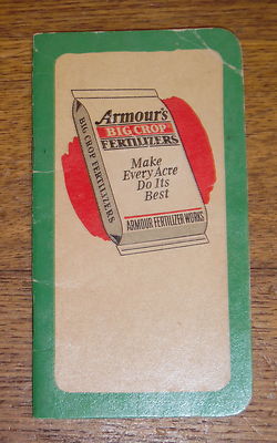 1951 Advertising Small Notebook - Armour's Big Crop Fertilizers