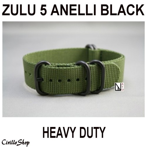 CINTURINO OROLOGIO NYLON VERDE MILITARE 18mm20mm 22mm 24mm compatibile NATO  ZULU | eBay