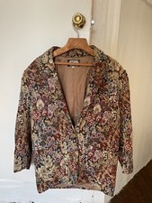 Floral Pattern Italian Jacket Made In Florence Size S