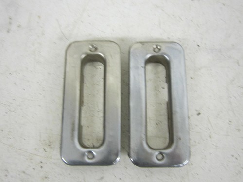 73-87 (88-91) OEM Chevy GMC Rear Seat Latch Covers - Chrome- Jimmy Blazer K5