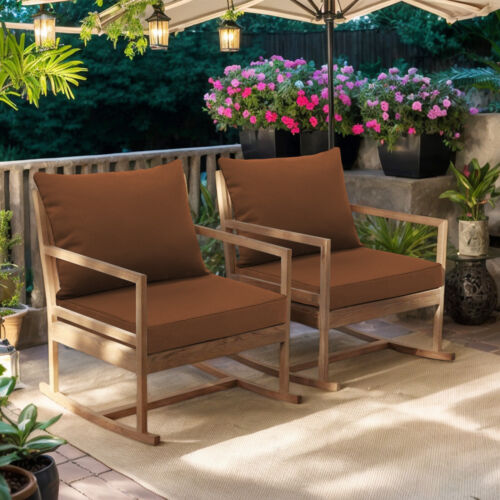 Outdoor Seat Cushion Set 22x22/19 x19inch Waterproof & Fade Resistant Patio - Picture 44 of 80