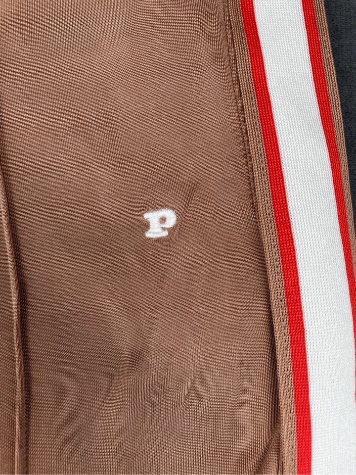 Pantalones de chándal ROSA para mujer L tostados rayas laterales salón atletismo pierna ancha informales Foto 3 de 4