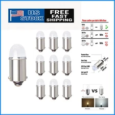 Versatile 10-Pack BA9S LED Bulbs - 6000K Bright White for Vehicle Specific Fit