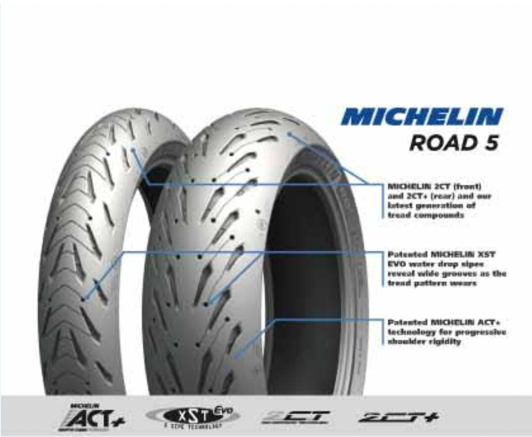 MICHELIN 110/70-R17 & 150/60-R17 Road 5 Radial COMBO PACK 2 TYRES