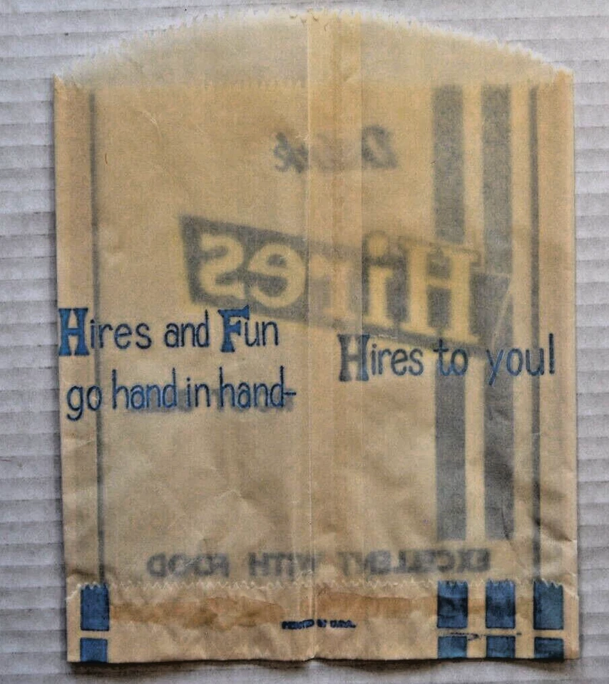 6 bolsas de sándwich de papel originales HIRES ROOT BEER "Excelente con comida" en saco Foto 3 de 4