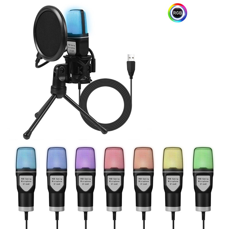 Condenser Mic, Cardioid Condenser Microphone,Gaming Mic Laptop Desktop PC Mic