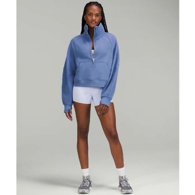 [美品]Lululemon Scubaオーバーサイズ ファネルネックM/L Lululemon Scuba Oversized Funnel Neck Half-Zip in Water Drop