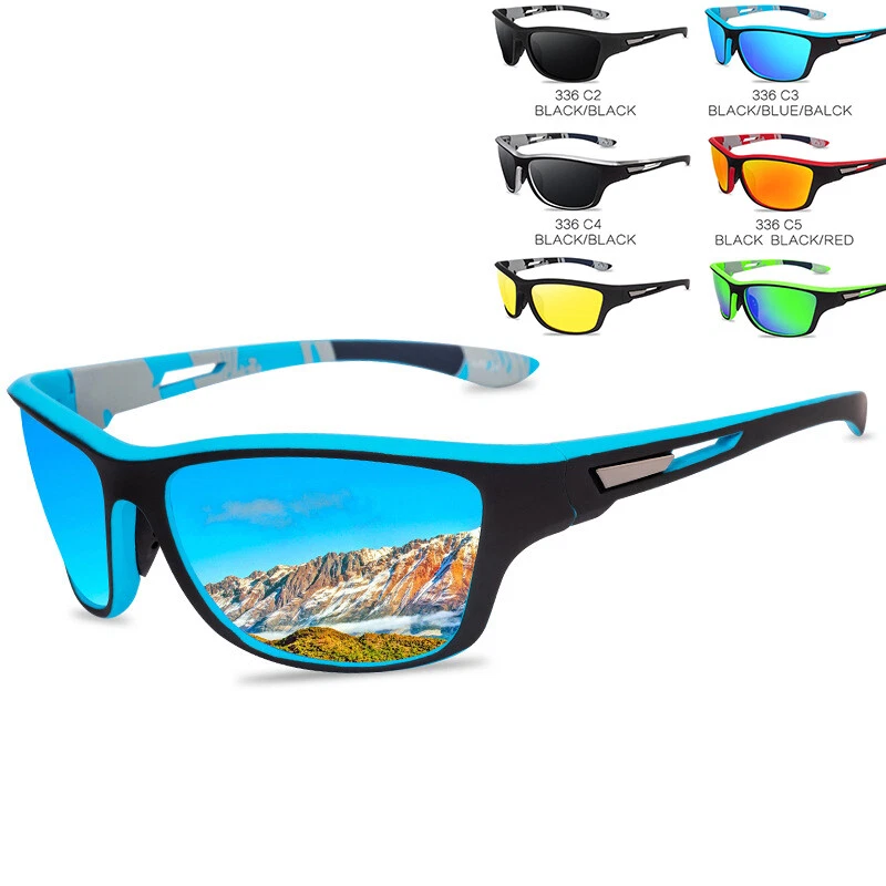 Wrap Lunettes de soleil polarisées Hommes Sport Conduite Vélo Équitation  Pêche