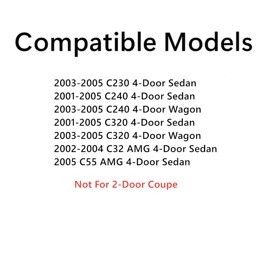 Fit 01-05 Mercedes Benz C Series 4 Dr Passenger Right Front Door Window Glass Foto 2 de 4