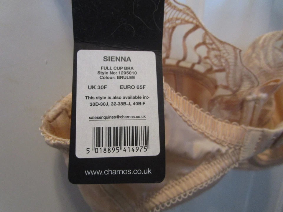 SUJETADOR CON AROS CHARNOS SIENNA COPA COMPLETA EN BRULEE TALLA 30F (UK) NUEVO Foto 3 de 4