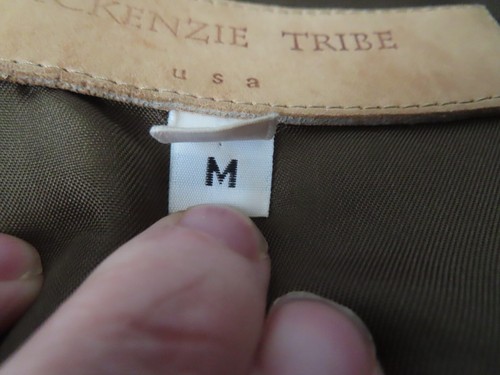 McKenzie Tribe Herren braun Wollmantel mit hellbraunem Lederbesatz Größe M Made in USA - Bild 7 von 19