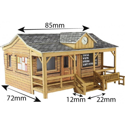 Metcalfe PO410 Wooden Cricket or Bowling Pavilion or Similar Card Kit 00 Gauge 2 - Bild 3 von 22