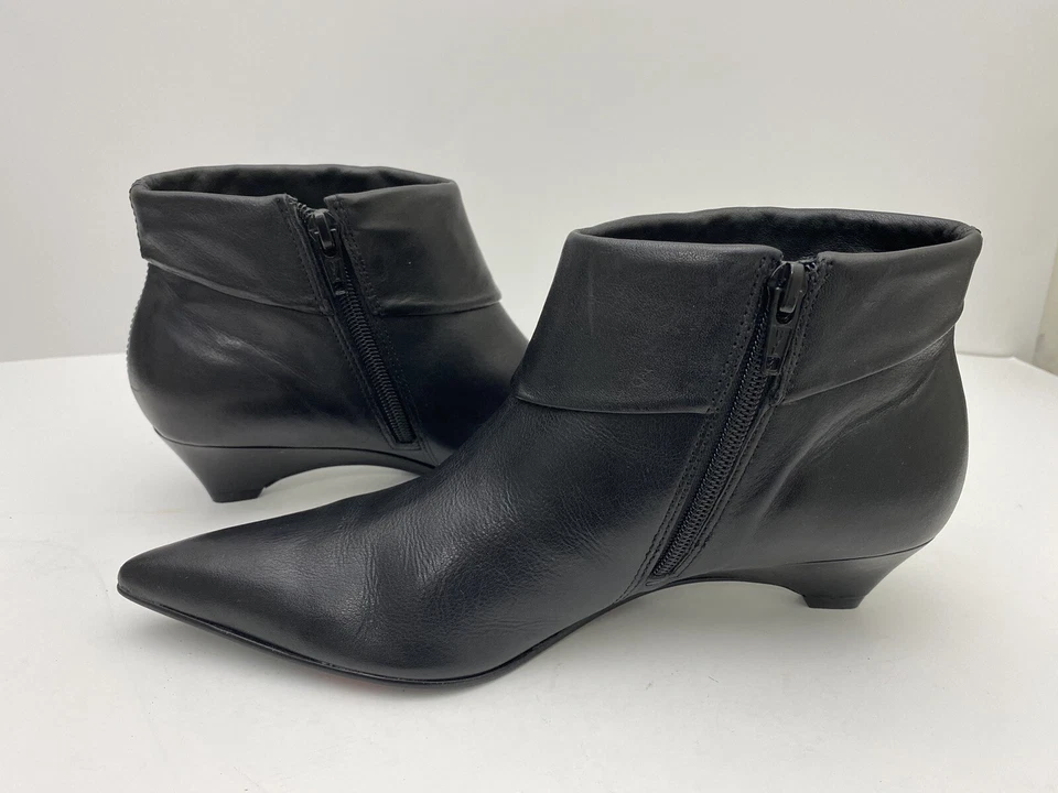 Luichiny Womens Ankle High Leather Boots Black Size 6M - Image 4 of 4