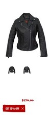 Women Leather Jacket Size Large