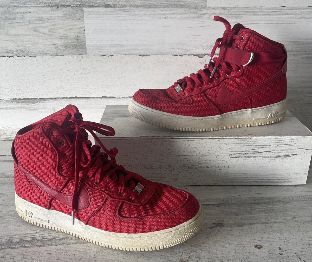 Nike Men’s Size 10 Air Force 1 High 07 LV8 Woven Shoes Gym Red Custom 843870-600 Nike Men main image 3