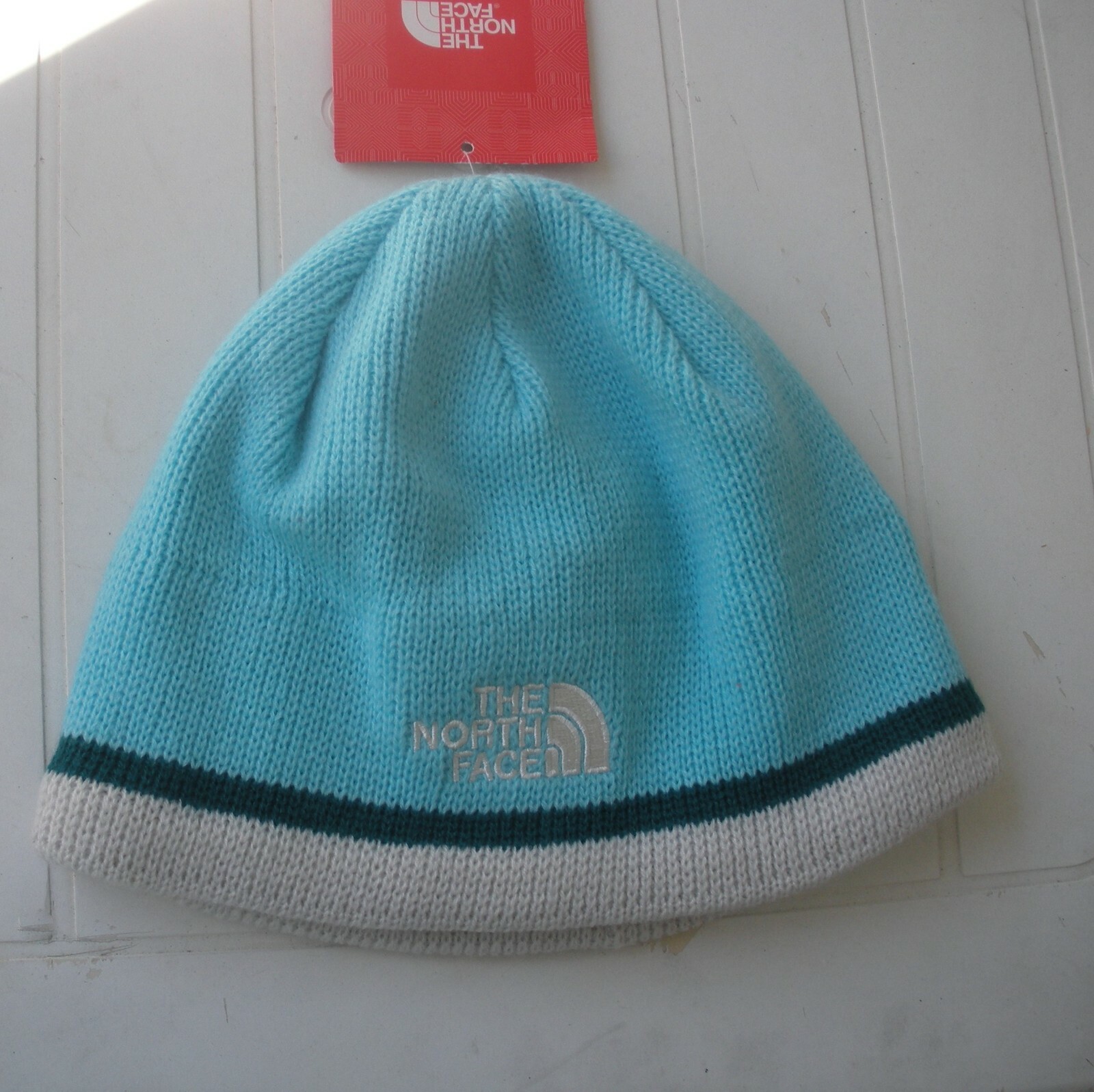The North Face Ragazze Keen Beanie Cappello invernale Blu Ibiza Taglia unica Nuovo