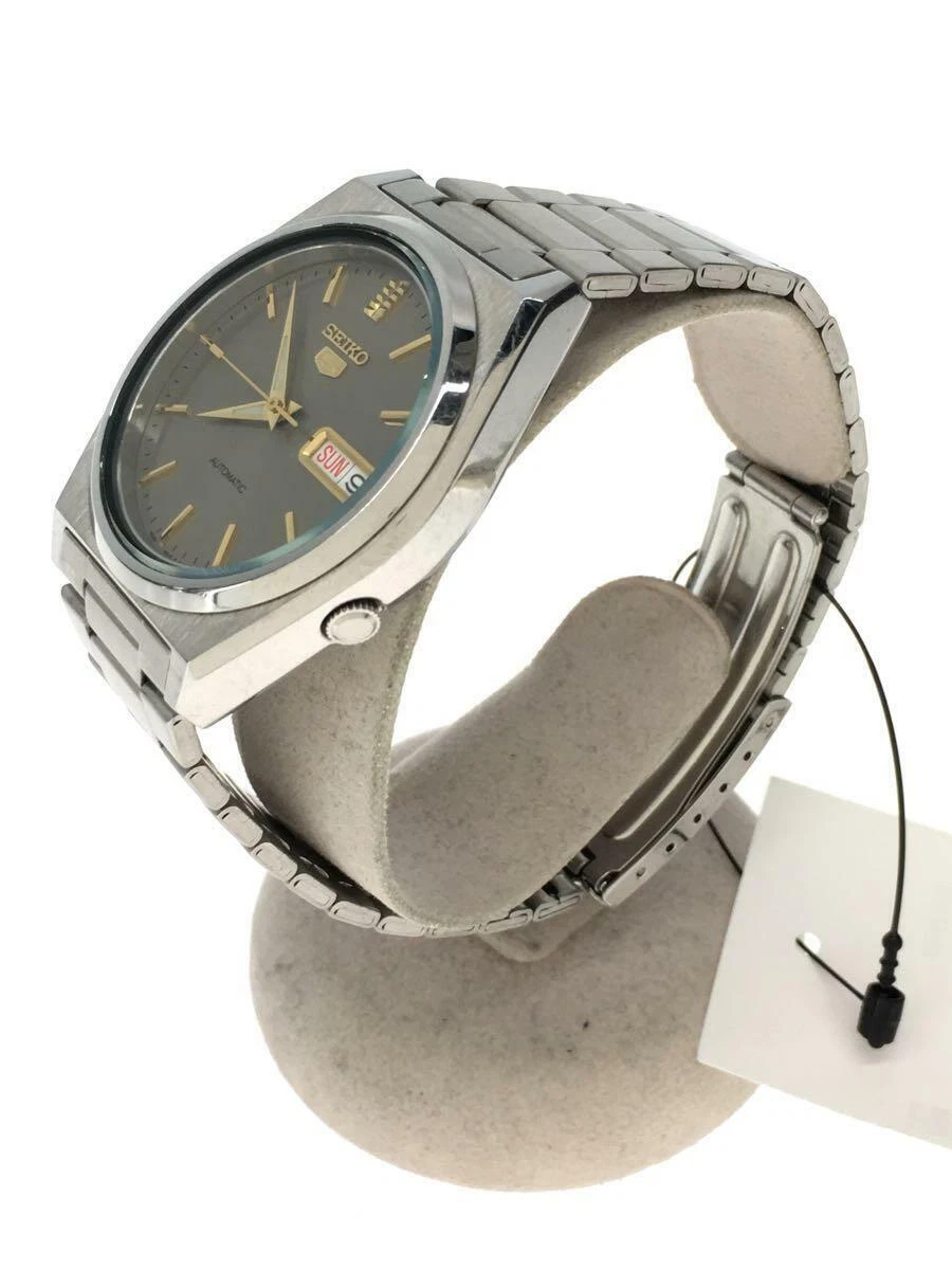 Seiko 5 Automatic Stainless Steel 7S26 8760 Silver Wristwatch From