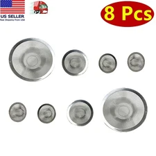 8 Pc MESH SINK STRAINER SET For Drains Kitchen Bathroom Tub Mesh Basket Filter