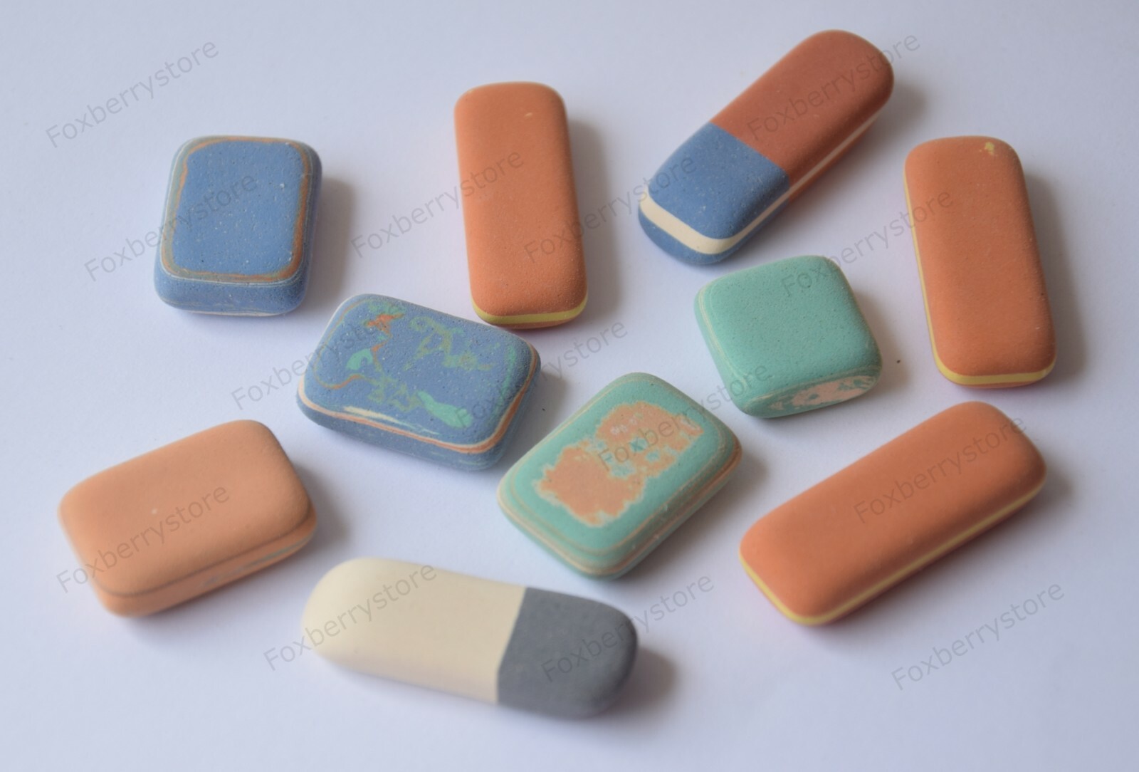Office Pebble Eraser Koh-I-Noor Marbled Multi Colored Pencil Rubbers