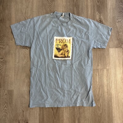 Vintage Prom T Shirt Cupid Baby Angel Stamp Men s Blue Size Medium
