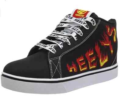 Heelys Racer 20 Mid ältere Kinder Jugend UK 5 EU 38 schwarz Flame Wheels Skatingschuhe