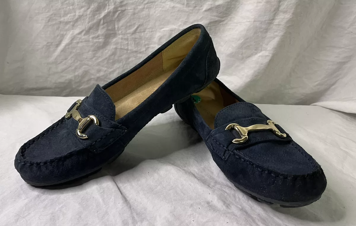Blue suede hotsell moccasins ladies