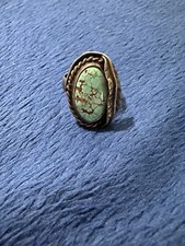 Vintage Southwestern Navajo Sterling Silver 925 Turquoise Stone Ring, Sz 5.75
