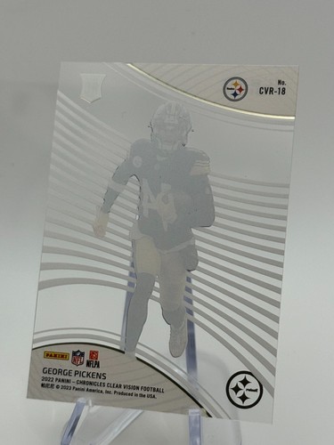 GEORGE PICKENS - 2022 Panini Chronicles Clear Vision Football #CVR-18 - ROOKIE - Picture 2 of 2