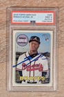 2018 Topps Heritage Ronald Acuna Jr #580 RC Auto PSA 9 Mint