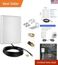 High-Gain 15dBi Outdoor Antenna for Enhanced WiFi Coverage - 10FT Cable Included