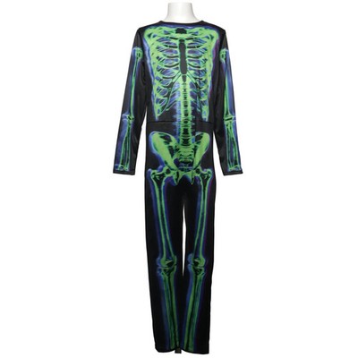 H&M, Verkleidung, Größe: 134/140, Polyester, Schwarz/Grün/Blau, Print #qmx