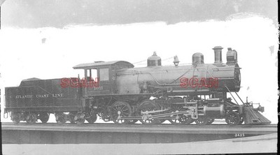 26AA576 NEG/RP 1900er/40er ACL ATLANTIC COAST LINE RAILROAD 4-6-0 LOK #1011