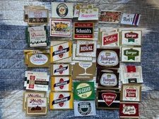 Amazing Lot (28) of Very Rare Vintage Mint Beer Labels from 60s and 70s