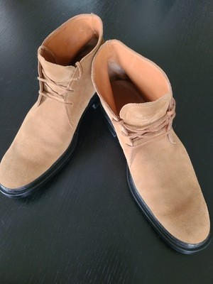 Tod's Men's shoes US 12 Polacco Winter Gommino Dessert Suede Ankle Boots Brown