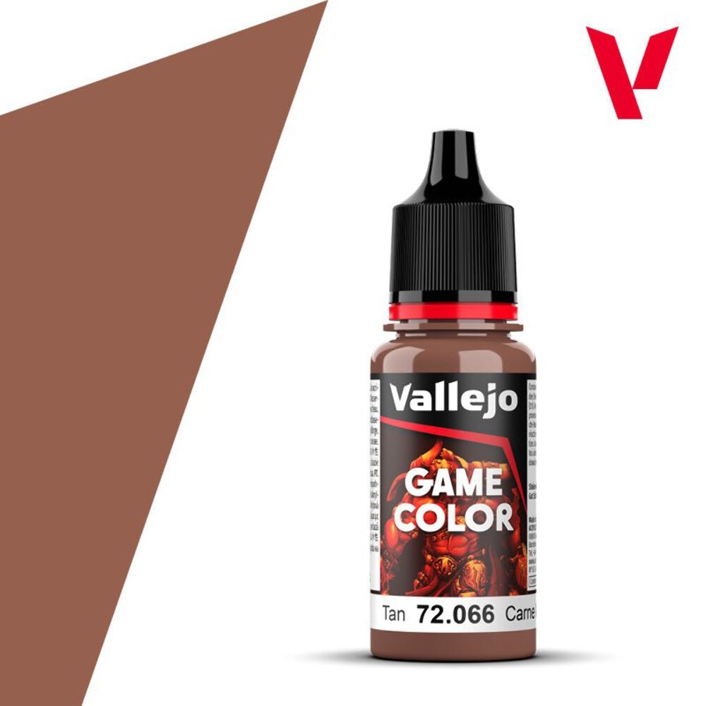Vallejo Game Color 18ml - Tan Acrylic Paint Dropper Bottle for Mini Models