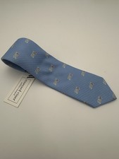 Vineyard Vines Mens Tie Baby Blue 100 NFL Striped Silk 3 1/2" x 59"