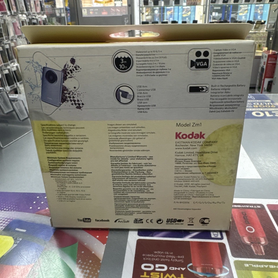 Kodak Mini Video Camera Zm1 VGA USB Waterproof 10ft video -grey colour  Untested - Image 2 of 2