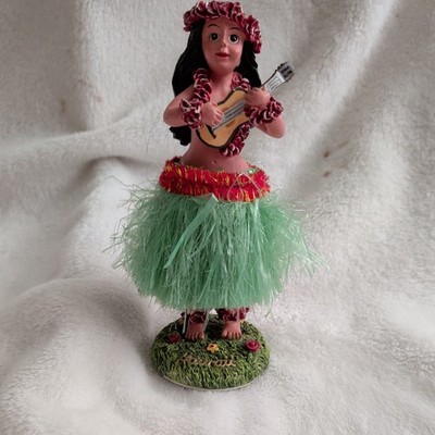 Vintage K.C. Co Hawaii Dashboard Dancing Hula Girl Grass Skirt