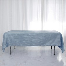TOVAGLIA RETTANGOLARE TAFFETTÀ PIEGHETTATA FISARMONICA BLU POLVERE 60"x102" Forniture
