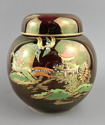 Carlton Ware Mikado Ingwerglas mit Glanzglasur. Sammlerstück Vintage.