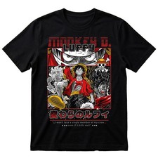 Image of Monkey D Luffy One Piece Gear Forms T-Shirt Straw Hat Anime Graphic Tee Unisex