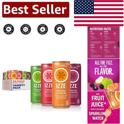 Refreshing 24-Pack Sparkling Juice: Blackberry, Clementine, Grapefruit & Apple