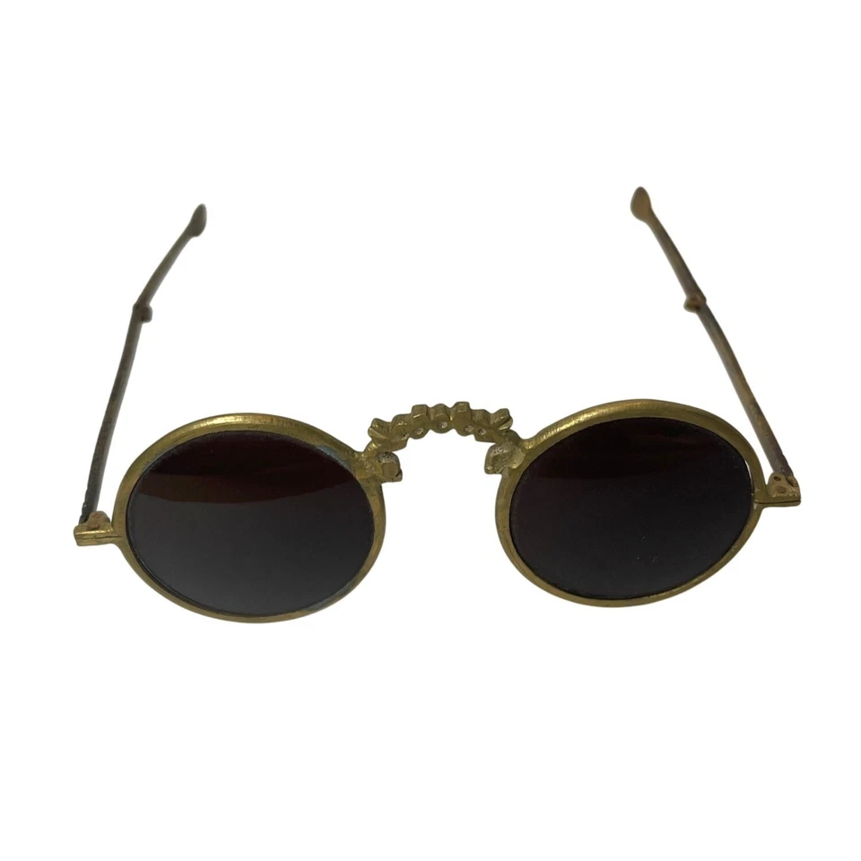 Gafas de sol plegables redondas de metal Steampunk chino besando dragones oscuras de colección Foto 2 de 4